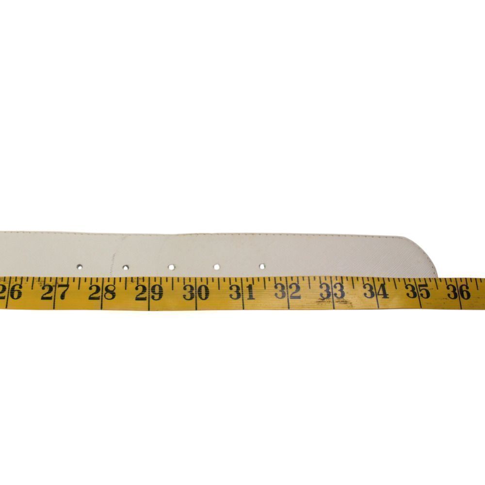 The Leather Snop IVORY REAL LEATHER 2"Wd STITCHED CASUAL WOMEN'S BELT Sz M (F68 - Picture 11 of 13